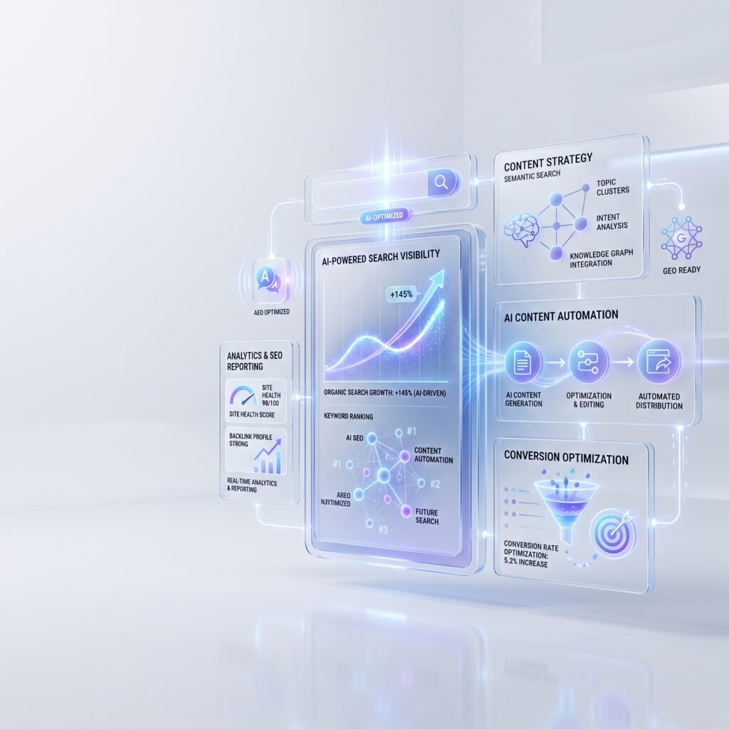 AI SEO, GEO and AEO services by D365A
