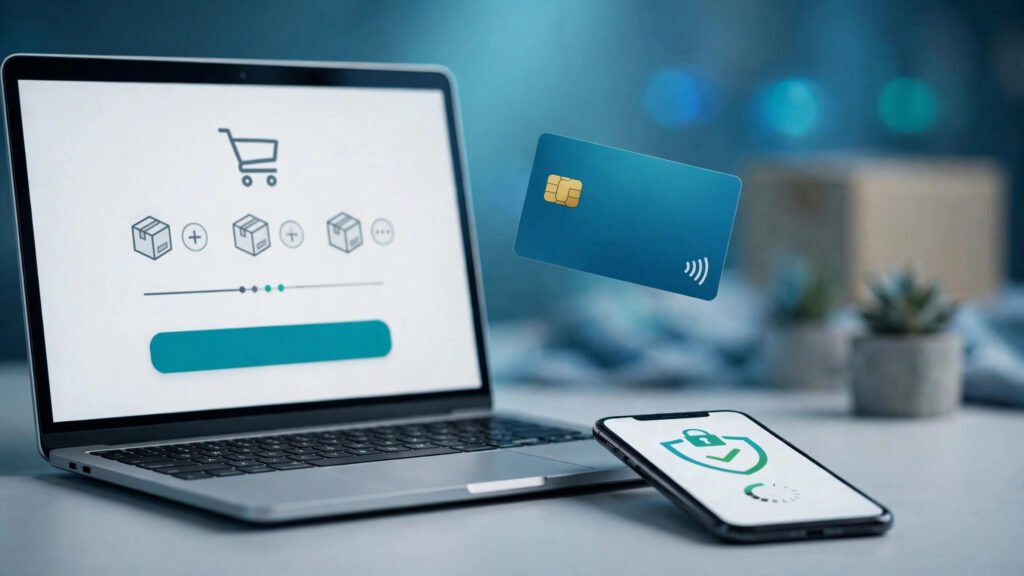 Ecommerce payment gateways processing a secure online checkout